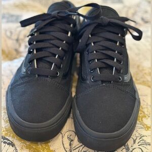 Black on black Vans old school